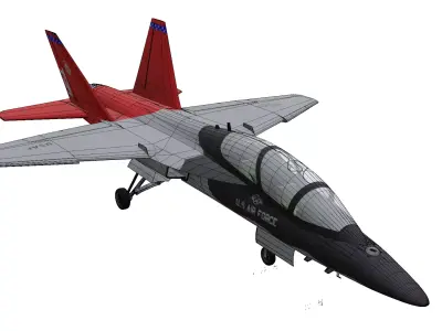 Boeing-Saab T-7A Red Hawk Low-poly 3D model