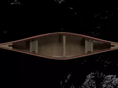 Canoe Boat For Game Object  VR - AR  Low-poly 3D model
