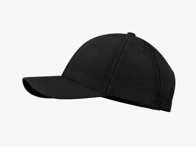 Baseball Cap All Black - Game Ready PBR 4K Low-poly 3D model