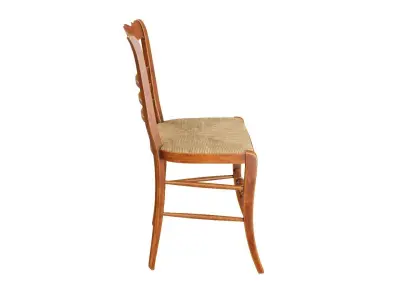 Antique Wood Chair 3D model