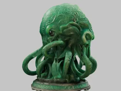 Detailed 3D model of Cthulhu Low-poly 3D model