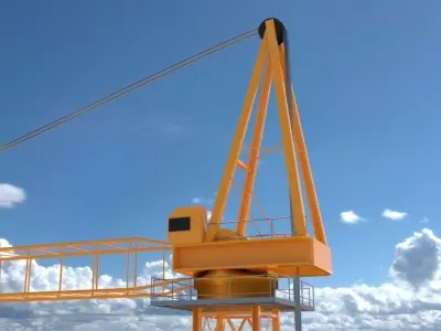 Crane construction 3D model purchase