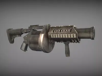 MK32 Grenade Launcher Low-poly 3D model