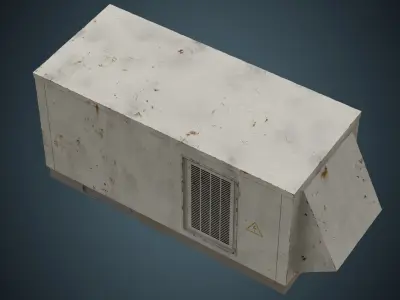 Rooftop AC Unit 4B Low-poly 3D model