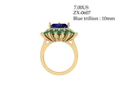 Trillian Artdeco Ring 3D print model