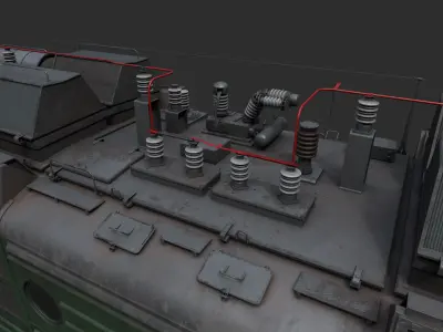 Soviet Electric Locomotive VL80T - 2021 Low-poly 3D model