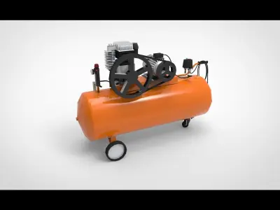 Air compressor type C 3D model
