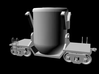 Old wagon Low-poly 3D model purchase