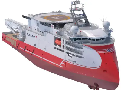 Light Construction Vessel Seven Viking 3D model
