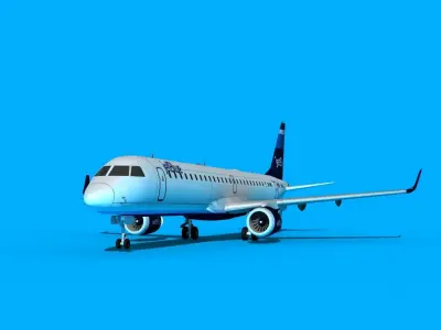 Embraer Emb-190 Jet Blue 1 3D model