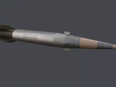 Vulcano GLR 155mm Low-poly 3D model