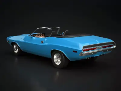Challenger Convertible 1970 3D model
