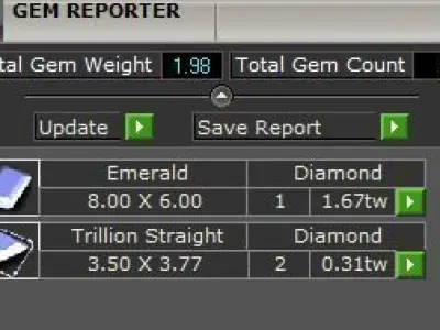 Emerald 3 Stone Ring 3D print model purchase