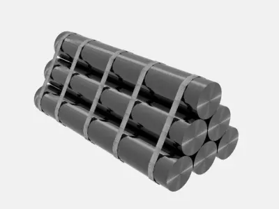 Steel Cylinder Low-poly 3D model