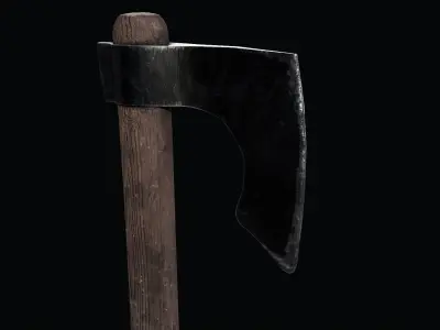 Viking Bearded Axe Free low-poly 3D model