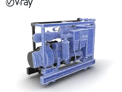 Heavy-duty Filtration Unit Modular Design model pack Low-poly 3D model