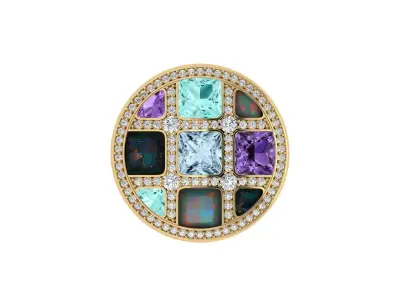 Art Deco Ring 3D print model