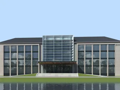 3Dmax fashion city commercial square building 299 3D model
