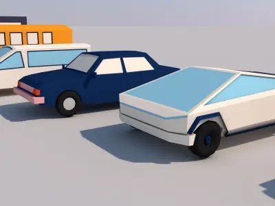 cars low poly  Free low-poly 3D model