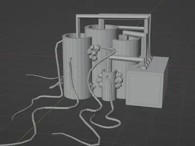 sci-fi lowpoly bomb Low-poly 3D model