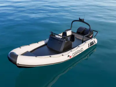 Inflatable boat 3D model order