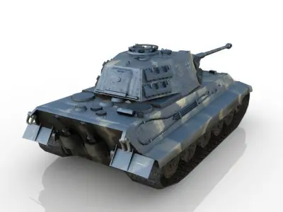 Tiger II tanks Low-poly 3D model