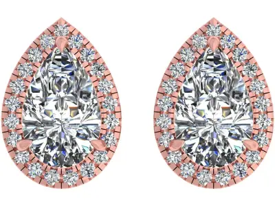 Pear Stone Earring 3D print model