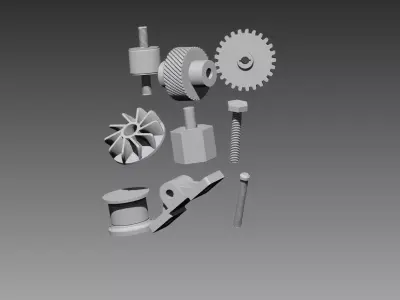 mechanical parts package 3D model