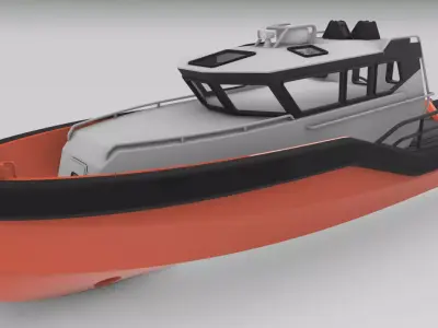 Work Boat Palfinger Marine 3D model