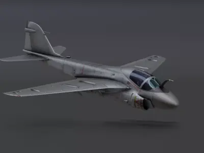 a6 fighter jet - blender Low-poly 3D model
