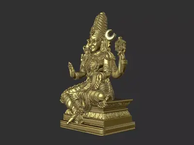 lakshmi mata murti high detailed stl file 3D print model
