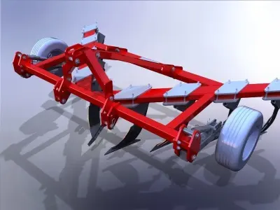 300HP SubSolier Chisel Plow 4 m Wide 3D model