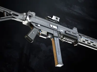 UM-44 SMG Low-poly 3D model