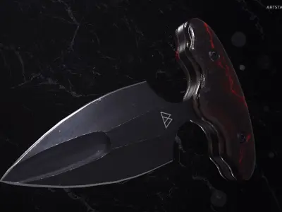 Push Dagger Low-poly 3D model