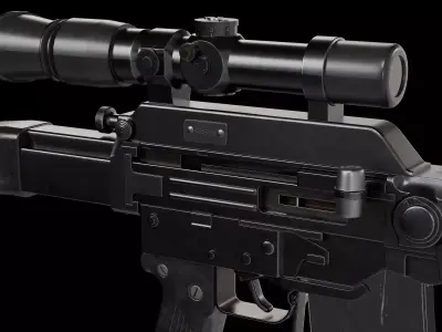 Stgw 57 assault rifle SIG SG 510 Low-poly 3D model