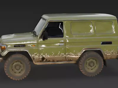 Realistic Olive Green SUV 3D Model 3d model Low-poly 3D model