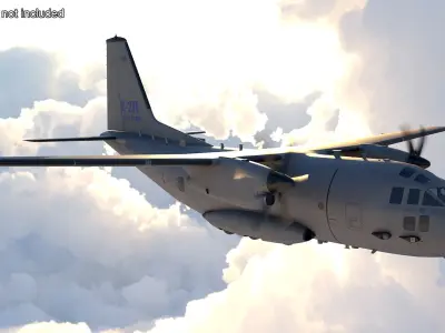 Alenia C-27J Spartan Grey Rigged  purchase 3D model