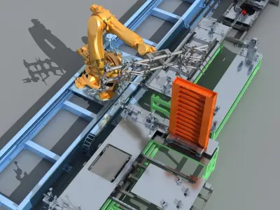 Industrial Equipment 36 - Automatic Production Line 3D model