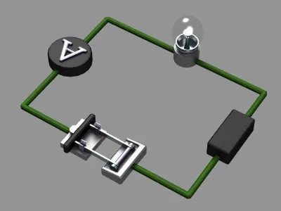 toggle switch button tumbler electrical Experiment 3D model