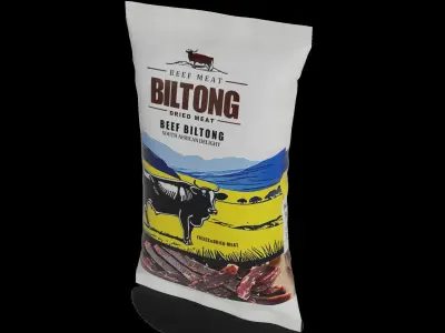 Dried meats Beef Biltong 3D model