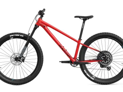 MTB hardtail red black Low-poly 3D model