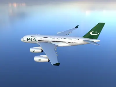 Airbus a380 Low-poly 3D model purchase