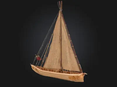 Model Dhow Sailboat  A Traditional Maritime Beauty 3D model