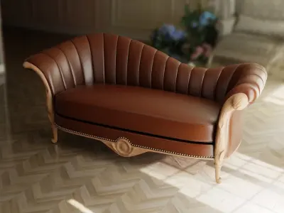 Furniture Sofa Chaise Lounge Low-poly 3D model