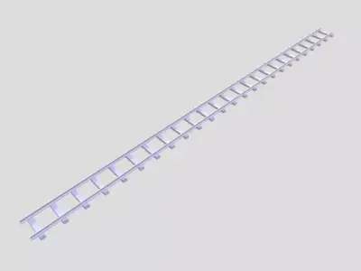 Low Poly - Train Line Free 3D model