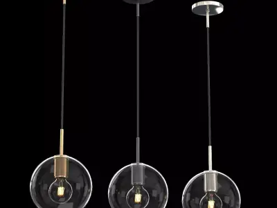 UTILITAIRE GLOBE SHADE SHENDANT 3D model