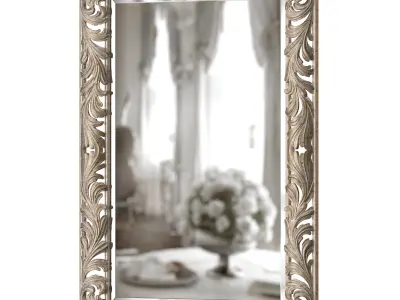 ROBERTO GIOVANNINI ART 1001G MIRROR FRAME SCROLL CARVED LEAVES 3D model