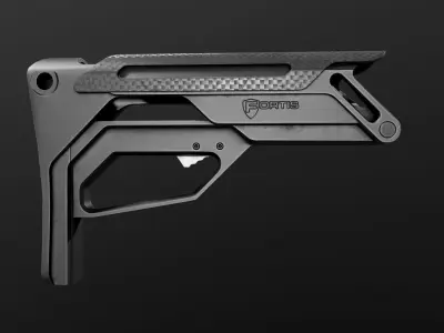 Fortis Lever Action AR15 Collapsible Buttstock Low-poly 3D model