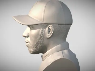Lewis Hamilton bust 3D print model