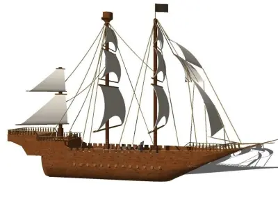 old ship  Free 3D model